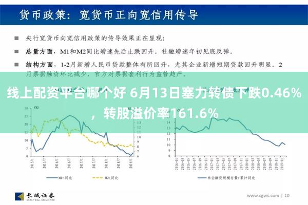 线上配资平台哪个好 6月13日塞力转债下跌0.46%，转股溢价率161.6%