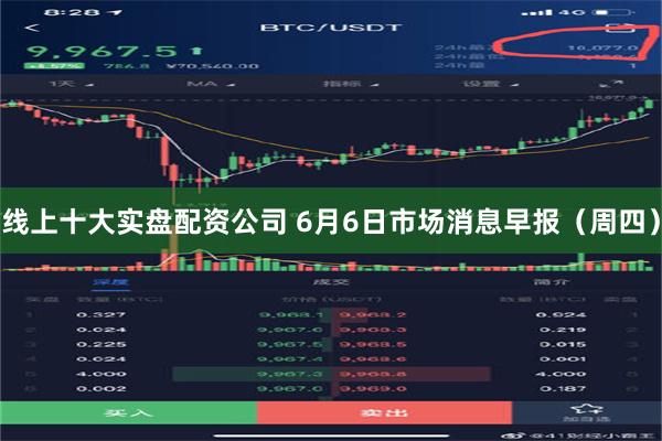 线上十大实盘配资公司 6月6日市场消息早报（周四）
