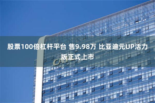 股票100倍杠杆平台 售9.98万 比亚迪元UP活力版正式上市